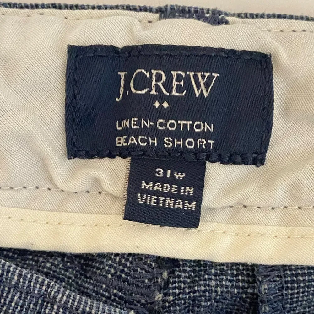 J. Crew - Linen/Cotton Beach Shorts - size 31